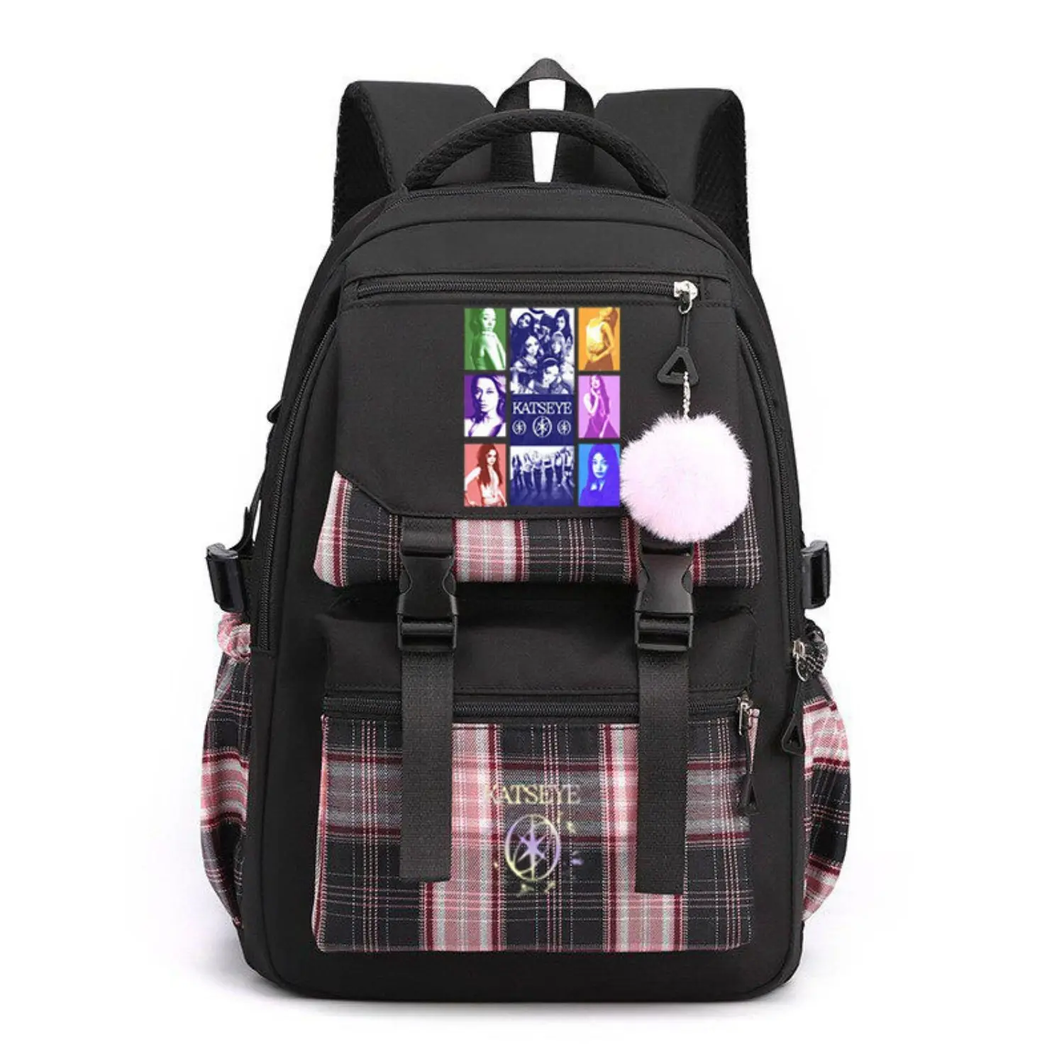 Katseye Backpack Casual Laptop Shoulders Backpack Hiking Travel Rucksack Daypacks