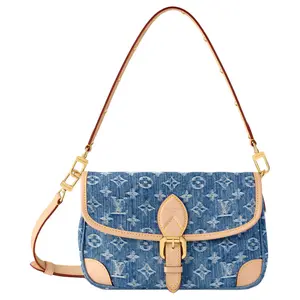 LOUIS VUITTON Diane Monogram Denim Crossbody Shoulder Bag for Women in Blue