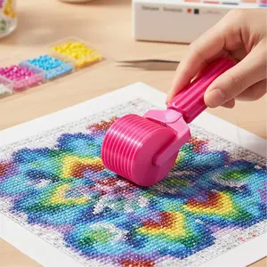 Diamond Painting Quick Press Drill Wheel Tool, Diamond Art Tools, Colorful Rhinestone Locator, Time-Saving DIY Craft Kit, Essential Handmade Supplies
