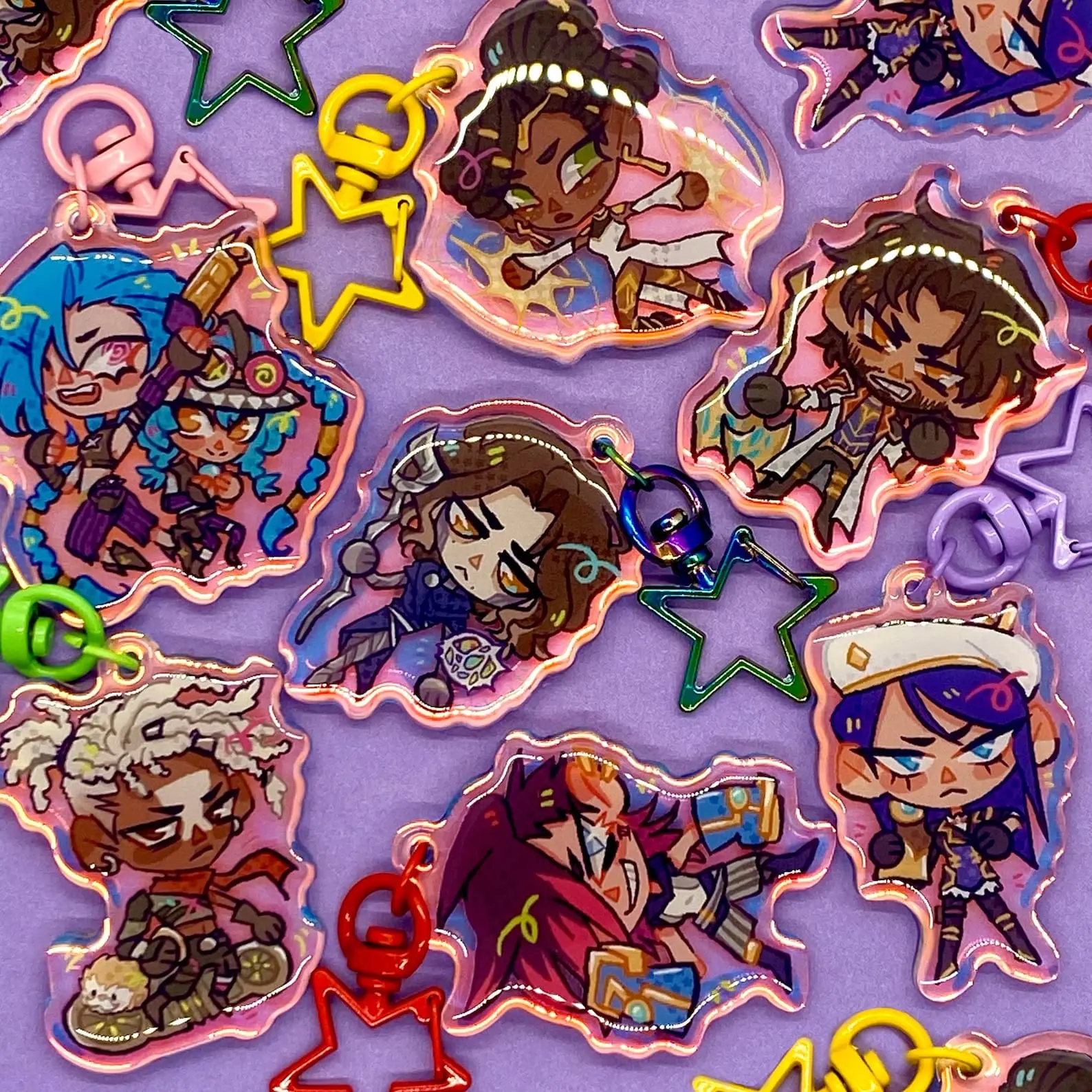 Arcane Season 2 Holographic Acrylic Keychains