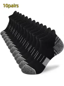 10/12 Pairs Mesh Sports Athletic Socks for Men and Women, Sweat-Wicking Anti-Slip Basketball Socks, Short Running Socks for All Seasons