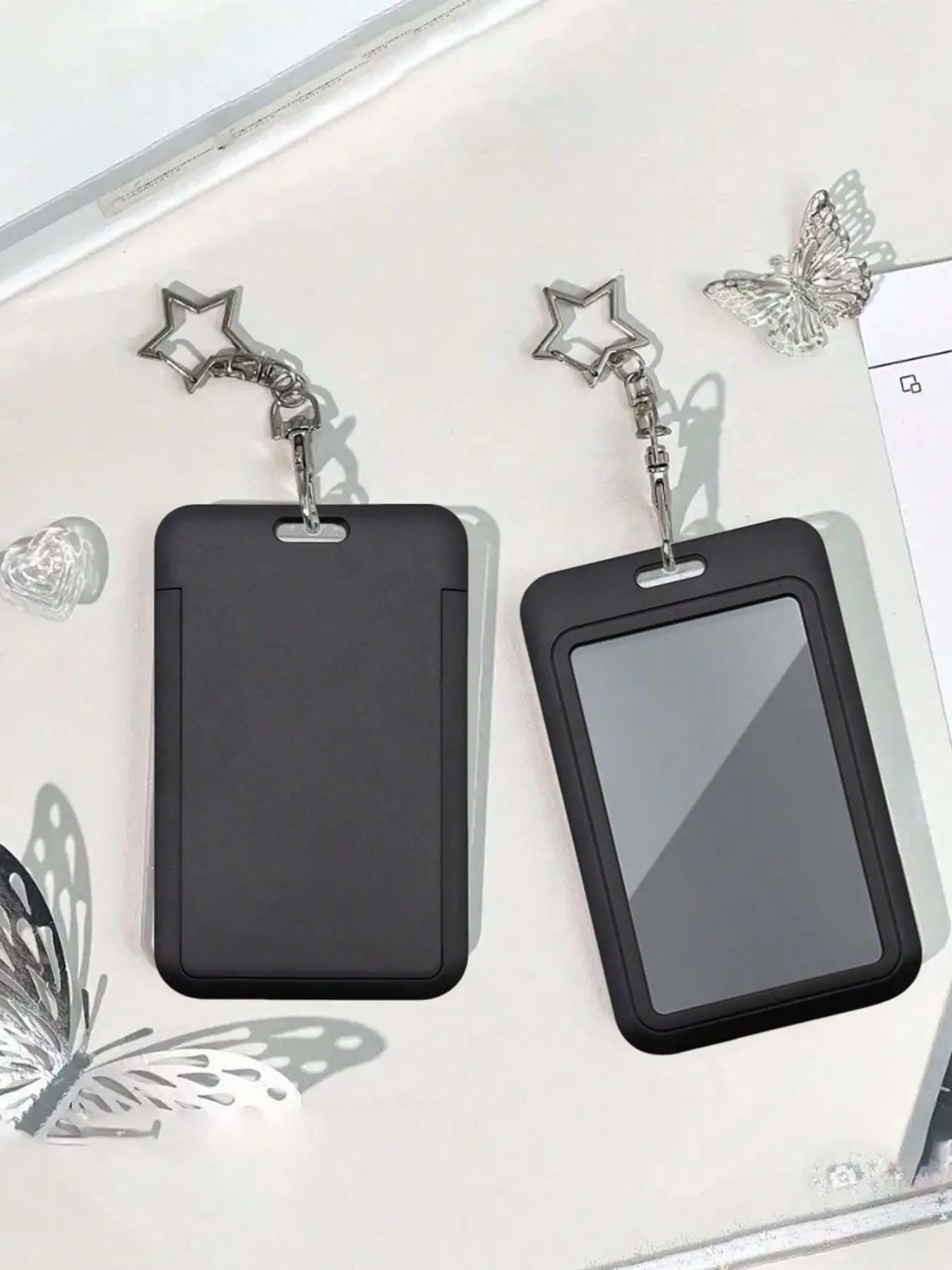 Star Pendant Card Holder, Bag Charm Keychain, ID Credit Card Storage, Daily Use Gift for Friends Family Lover