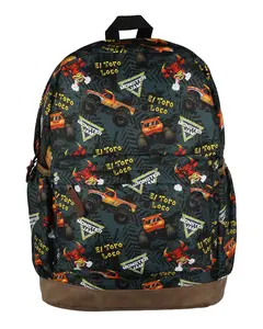 Monster Jam El Toro Loco 16" Backpack with Allover Print with Adjustable Straps