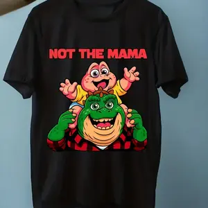 Retro 90s TV Show Dinosaurs Not the Mama Graphic Cotton T-Shirt, Sinclair Family Cute Casual Outfit Ideal Valentine & Holiday Gift
