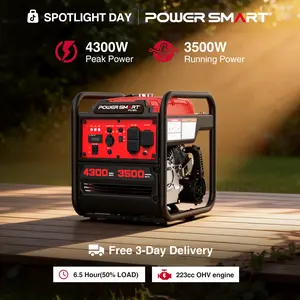 PowerSmart 4300-4500 Watt Portable Inverter Generator,Gas Powered,CO-Sensor,Hurricane season,Lightweight and Emergency Backup, Camping,EPA Compliant(DB5041/DB5041C/DL5040/DL5040C)Heavy Duty Motor