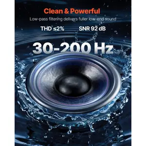 VEVOR Subwoofer Bass Package, 12 in, 1200W RMS, Dual Car Audio Subwoofer and Amp Package, with Loaded Enclosure, Separate Amplifier, and Wiring Kit, for Various Vehicles Trunks, Car Audio Systems