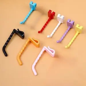 8pcs Durable Plastic Hooks for Wire Mesh Panels, Durable Grid Wall U Shaped Hook, Display Hook, Space-Saving Tool Organizers, Easy Install Reusable Hanging Hooks for Home & Office Decoration, Supermarket, Jewelry Display Hooks