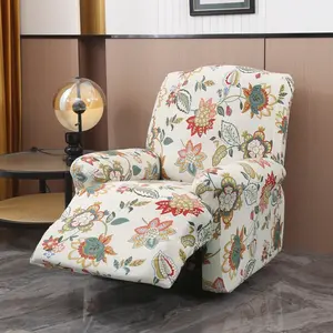 Floral Pattern Elastic Polyester Sofa Cover Set, Stretch Sofa Cover, Pet Friendly, Backrest, Seat, Armchair Protection, Decorative Couch Covers