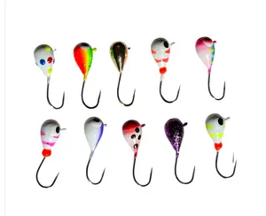 10 Pack Tungsten Ice Jigs 6mm with #10 hooks
