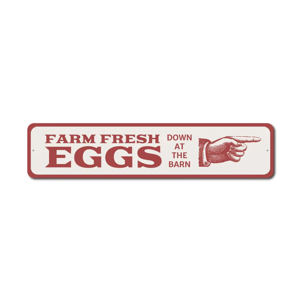 Eggs Arrow Sign