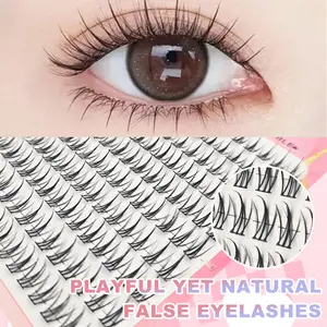 160pcs Cluster False Lash Extensions For Beginners, Natural Slouchy Single Cluster A-Type Segmented Single Cluster Small Flare Down Lash Lash Clusters,Eye Lash Clusters,Individual Eyelashes,Lashes,Fake Lashes, Fluffy Eyelashes Cluster