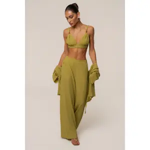 Lime Unwind Textured Pants