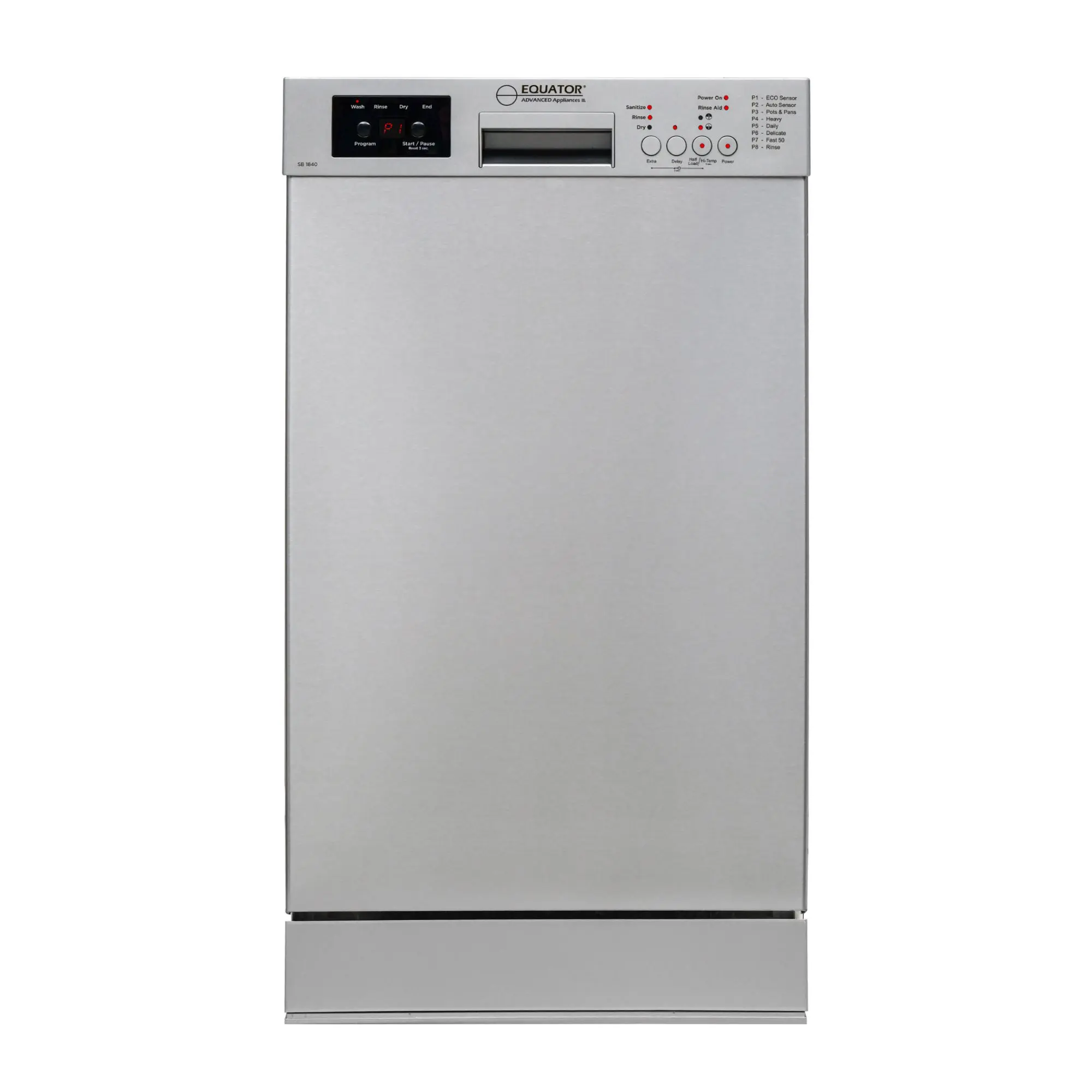 Equator 18' Dishwasher Europe ADABuiltin 10 Place Sani Delay 1/2 Load 51dB 3.2gal