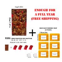 Turmeric Soap Set (6 Bars) + XXXL Rose Soap