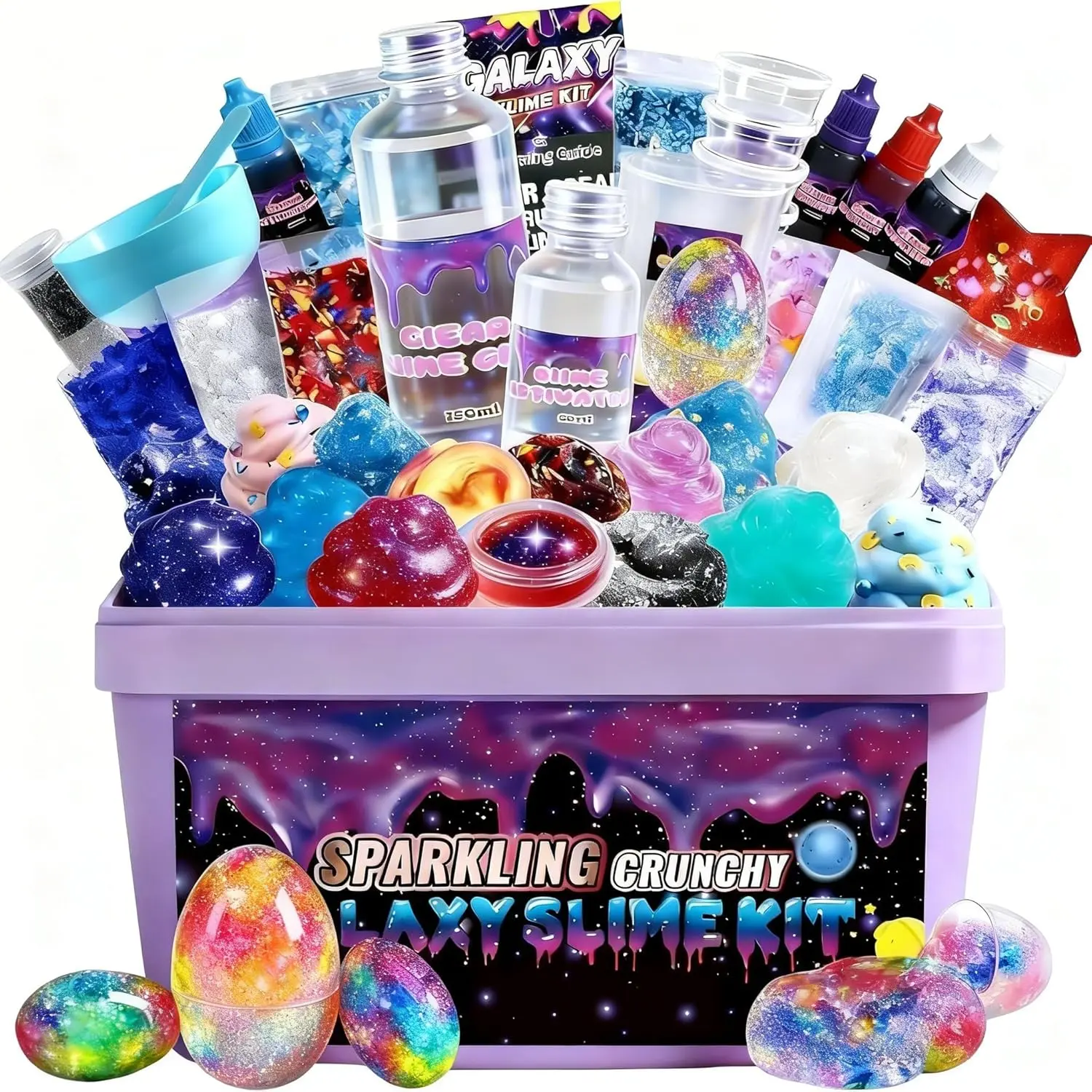 Halloween Fall Gift Mini Galaxy Slime Kit  | DIY Space Slime Set for Kids Ages 6–12 | Fun Creative Craft & Sensory Play for Boys & Girls