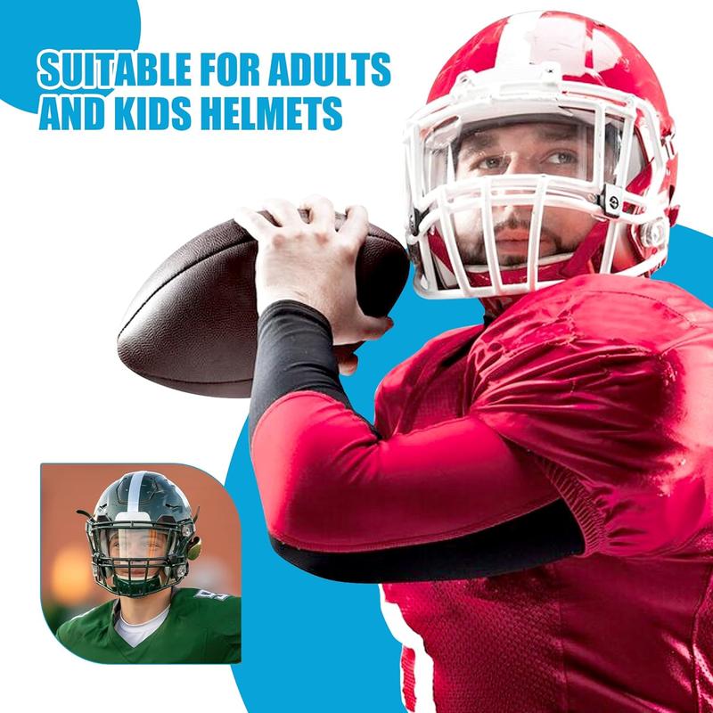 Clear football helmet visor shield antiscratch shatterproof lens for youthadult football lacrosse helmets universal fit protective face shield with quickrelease clips