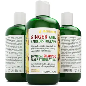 Shampoo From Nature Ginger Anti-Hair Loss Therapy Scalp Stimulating Natural Hair Thinning Prevention Haircare for Men and Women - 10.2 Fl Oz