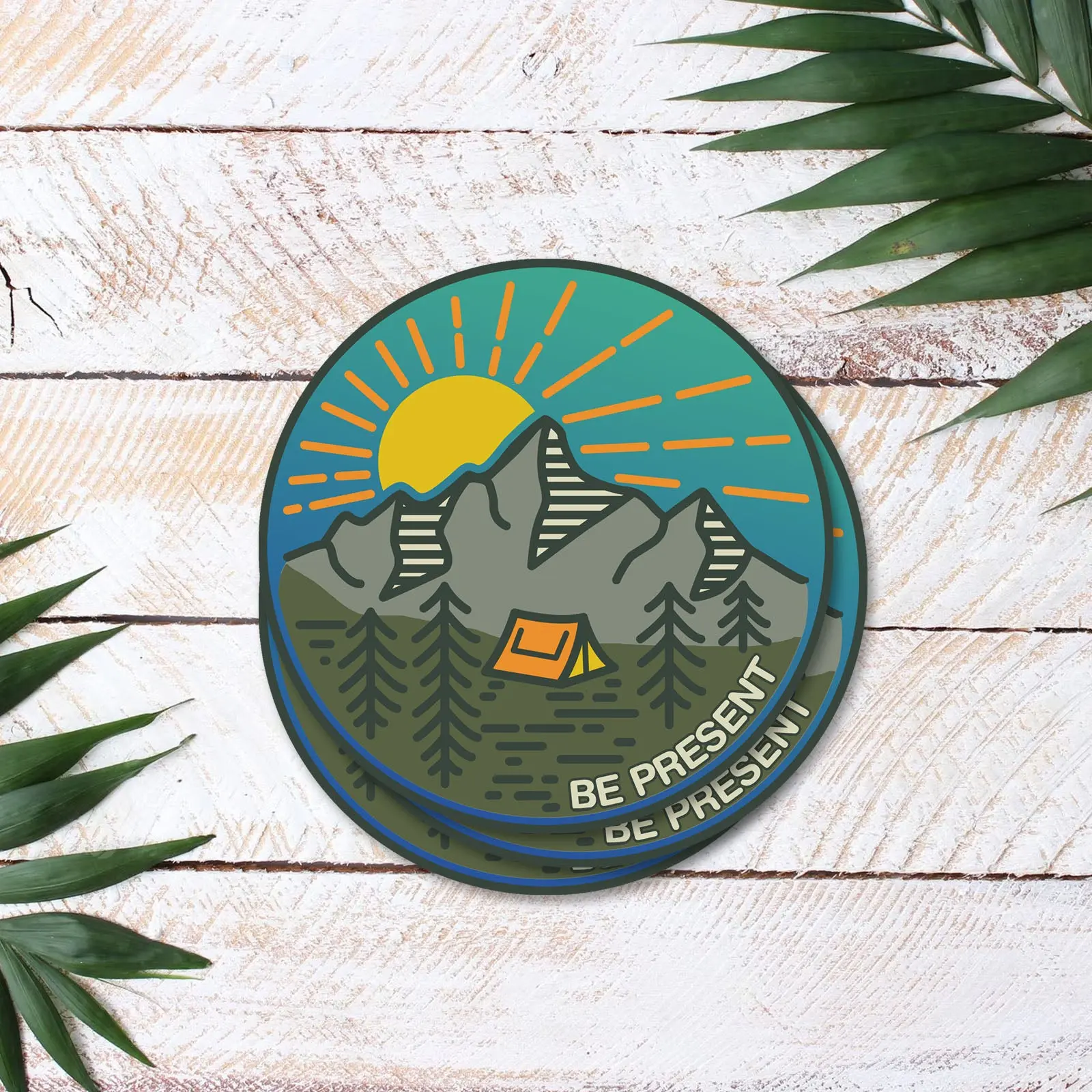 Mountain Sunset Vinyl Sticker