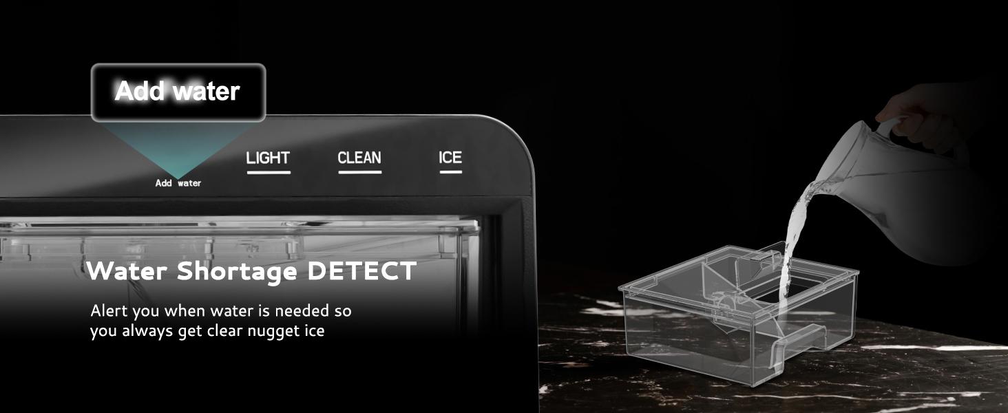 EUHOMY Nugget Ice Maker Countertop, 35Lbs/24H&44Lbs/24H Pebble Ice Maker Machine, Self-Cleaning Pellet Ice Machine with Ice Scoop&basket, Sonic Countertop Ice Machine for Home/Kitchen/Office(Black)