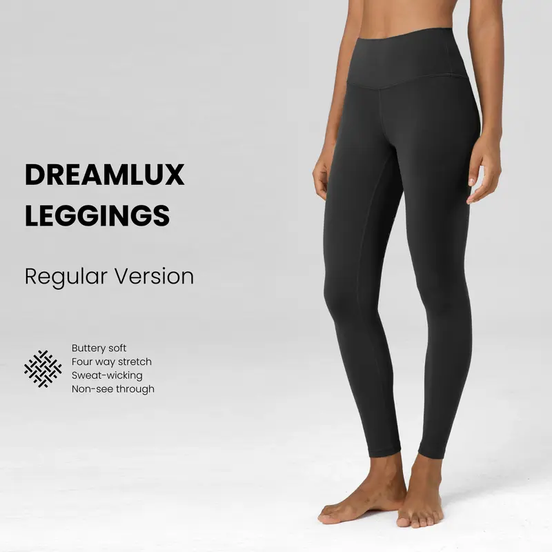 Colorfulkoala Women's Dreamlux High-Waisted Fitted Workout Leggings - 25"/28" Inseam, Hidden Pocket, Buttery Soft, Stretchy, Butt Lift, Moisture-Wicking, Breathable, Quick Dry, Athleisure Activewear, Back to School Bottoms