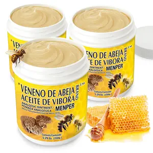 Menper Bee-Inspired BeesVenom Soothing Ointment - 3 Packs of 18.5oz OTC Pain Relieving Cream, Natural Wellness Treatment for Muscle & Joint Discomfort, Healthy Solution for Fitness Enthusiasts