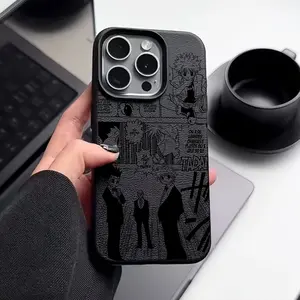 Black HUNTER×HUNTER Hot Anime Phone Case Suitable for iPhone 17 16 15 14 13 12 11 Pro Max Plus, Shockproof Soft Back Cover, Couple