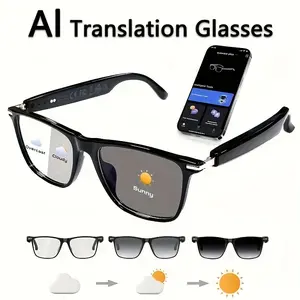 Essential AI smart glasses - wearable video recording function, an essential choice for exploration and travel, equipped with Bluetooth wireless connection and convenient online translation function