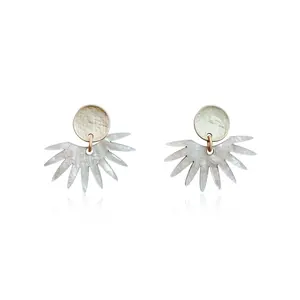 Acrylic Fan Earrings