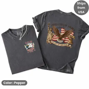 2 Sides Comfort Colors Independence Day Shirt Retro Usa 250 Shirt, Celebrate 250th Anniversary Shirt Usa Flag Tee 4th of July Shirt Patriotic Gift
