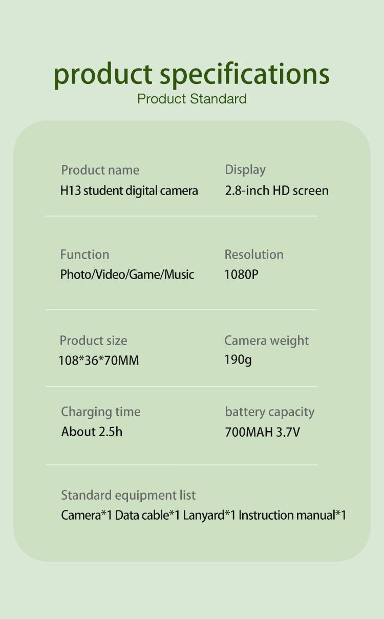 4K Digital Camera for Photography, H13 Foldable Screen Portable Vlogging Camera with 32GB SD Card, Wrist Strap, Self Timer, Anti-Shake, 16X Digital Zoom, Ideal Gift for Girls, Boys Teenagers, and Beginners, Birthday Christmas Valentine's Day Gift 4K Digital Camera for Photography, H13 Foldable Screen Portable Vlogging Camera with 32GB SD Card, Wrist Strap, Self Timer, Anti-Shake, 16X Digital Zoom, Ideal Gift for Girls, Boys Teenagers, and Beginners, Birthday Christmas Valentine's Day Gift