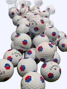 TruTrack 1 Dozen White or Yellow Soccer Ball Mix 4A Recycled Golf Balls Chrome Tour & Chrome Soft Balls 12 Balls 2 lbs Quality 4A Near Mint Condition