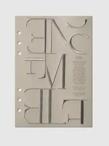 Cloth & Paper Ensemble Planner Dashboard Ristretto Beige Embroidered Decorative Accents