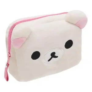 New Rilakkuma Storage Bag Cute Makeup Organizer Cartoon Bear Plush Multi Case Kawaii Cosmetic Bags Vanity Beauty Case