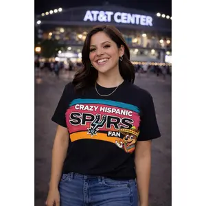 Crazy Hispanic Spurs Fan T-Shirt | Basketball Team Pride, Retro Graphic