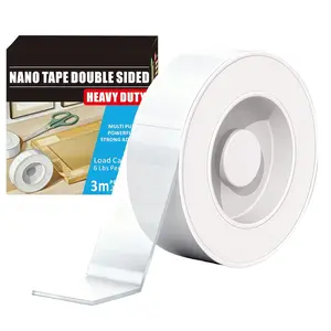 Double Sided Tape, Nanotape, Nano Tape, Super StickyTransparent Adhesive Tape, Traceless Adhesive Tape, Removable, Washable, , Suitable for Carpets, Photo Walls, 1.18IN x 9.85