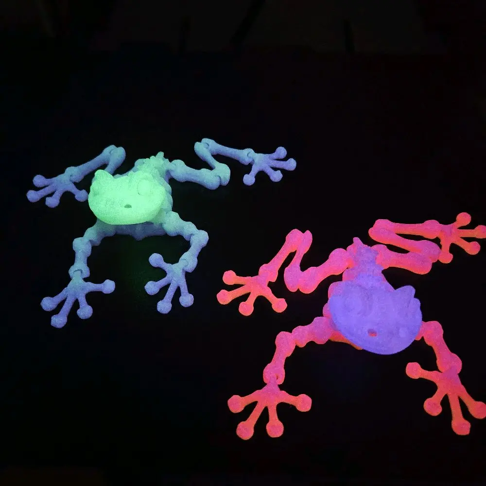 UV Glow in the Dark Super Flexy Skeleton Frog - Colorful, Flexible Design for Unique Lighting Effects