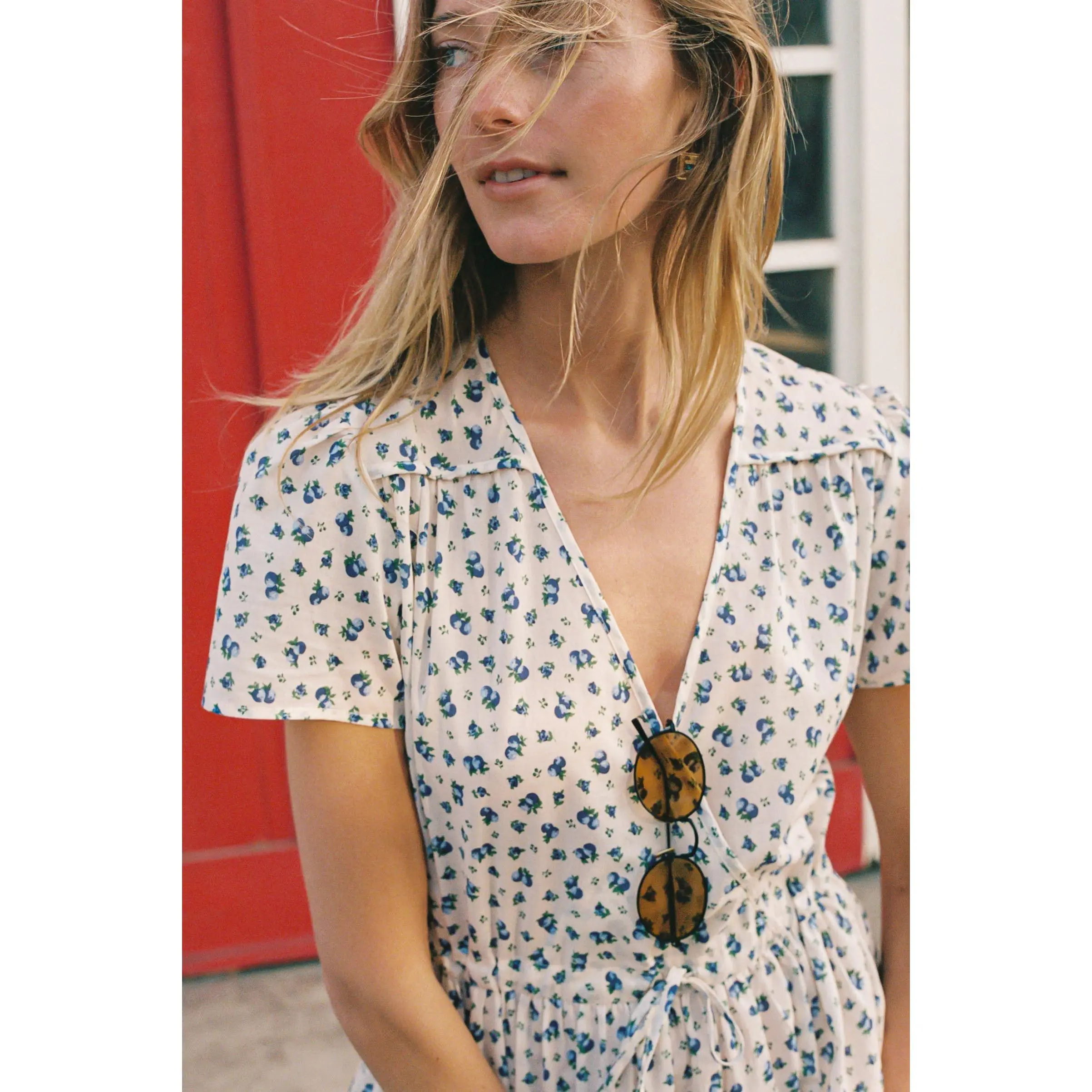 The Simple Dawn Dress Petites | Cream Blueberry Harvest