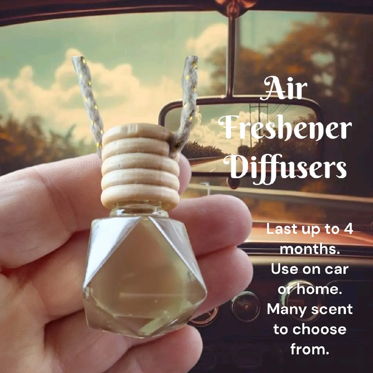 Air Freshener Diffusers for your home or car. Scent: Christmas Tree