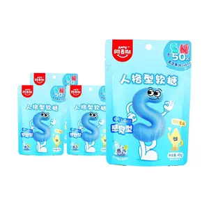 Amos Sweets MBTI Personality Test Gummy Candy - N & S Type, Blueberry & Soda Flavors, 45g x 4 Pack - Fun Fruit Juice Chewy Snacks