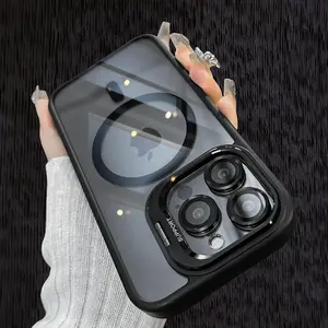 Lens holder mobile phone case, bracket camera protection suitable for iphone17promax iphone17/16/15/14/13/12proamx mobile phone protective cover, shockproof durable mobile phone protective cover