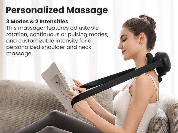 Nekteck Cordless Neck Massager with Heat, Shiatsu Back and Shoulder Massager, Deep Tissue 6D Kneading Massage Pillow for Neck and Back Pain Relief