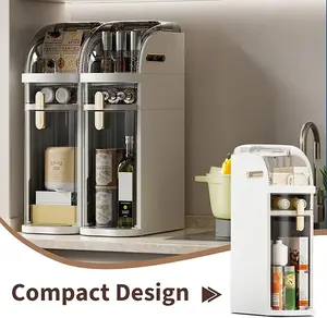 Slim Bathroom Storage Cabinet Waterproof Free Standing Toilet Paper Holder Mobile Waterproof Narrow Bathroom Storage Organizer with Wheels and Drawers for Kitchen Bedroom Laundry Room