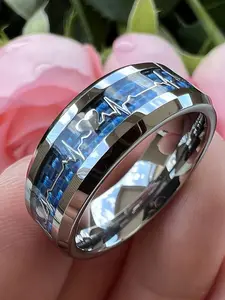 Stainless Steel Ring, Fashion Heartbeat Design Ring for Party, Daily Decor, Trendy All-match & Exquisite Jewelry for Birthday Gift, Statement Multi Ring