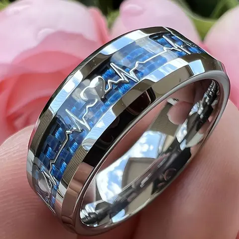 Stainless Steel Ring, Fashion Heartbeat Design Ring for Party, Daily Decor, Trendy All-match & Exquisite Jewelry for Birthday Gift, Statement Multi Ring