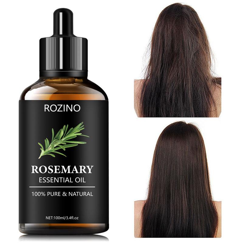 Rozino Natural Rosemary Essential Oil 100ml Pure Plant Oil for Hair Care Skin Hydration and Relaxing Massage