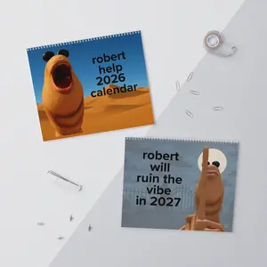 New 2026 Worm Marcus Calendar, VR Chat Meme Pictures, Fun Holiday Planner, Humorous Wall Hanging, Weekly Planner, Perfect Gift Idea