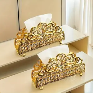 Elegant Standing Paper Towel Holder Set, Hotel Restaurant Table Storage, Durable Iron Art Napkin Rack, Holiday Dining Home Decor, Bathroom Essentials Accessories