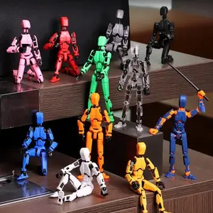 5pc Assembled T13 Multi-Jointed Movable Action Figure Set, Lucky Desktop Decor, Creative Collectibles, Teen Boy Gift, Cool Stuff for Teen Boys