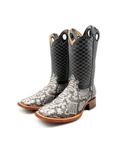 Cowboy Boot White Python