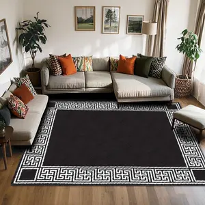 Stylish Exquisite Square Printed Velvet Carpet, Perfect Gift for Any Occasion, Versatile Decor for Home & Commercial Use, Multiple Sizes, Machine Washable, Soft & Non-shedding, Practical